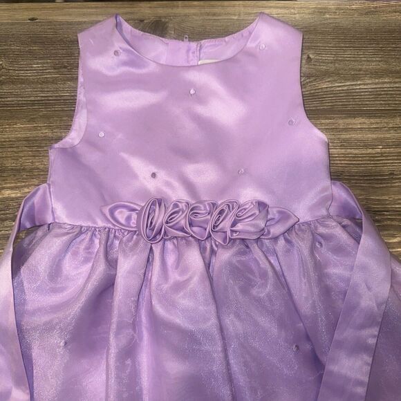 Rare Edition Girl Bow Lavender Dress Size 4. Underlining. NWOT. - Picture 2 of 7